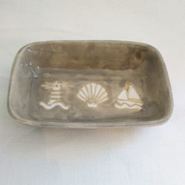Porte savon gris marins